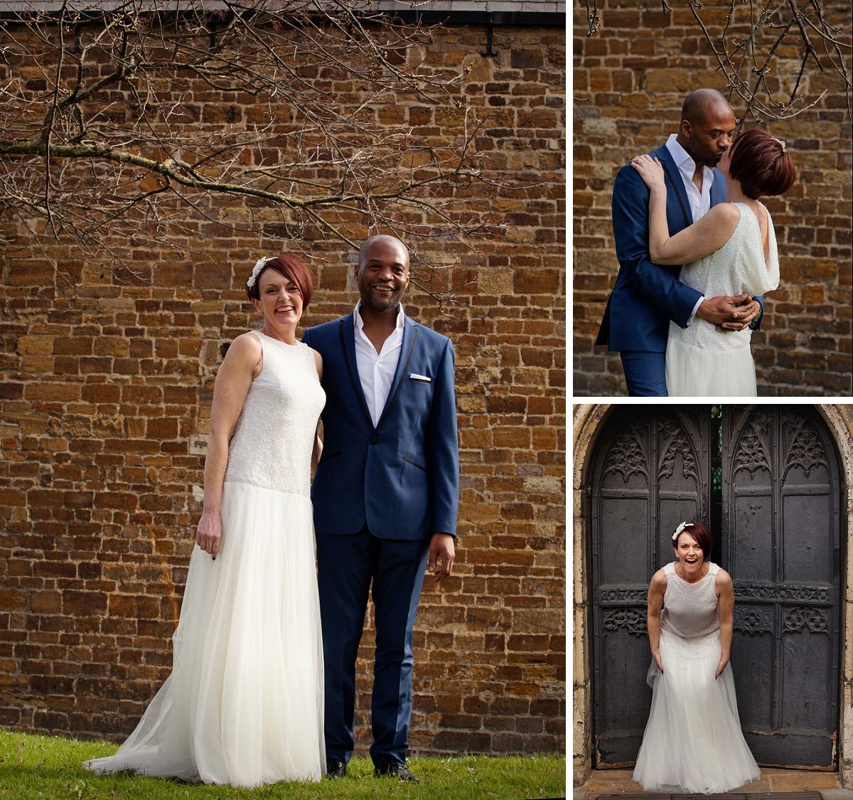 the couple outside wedding venue