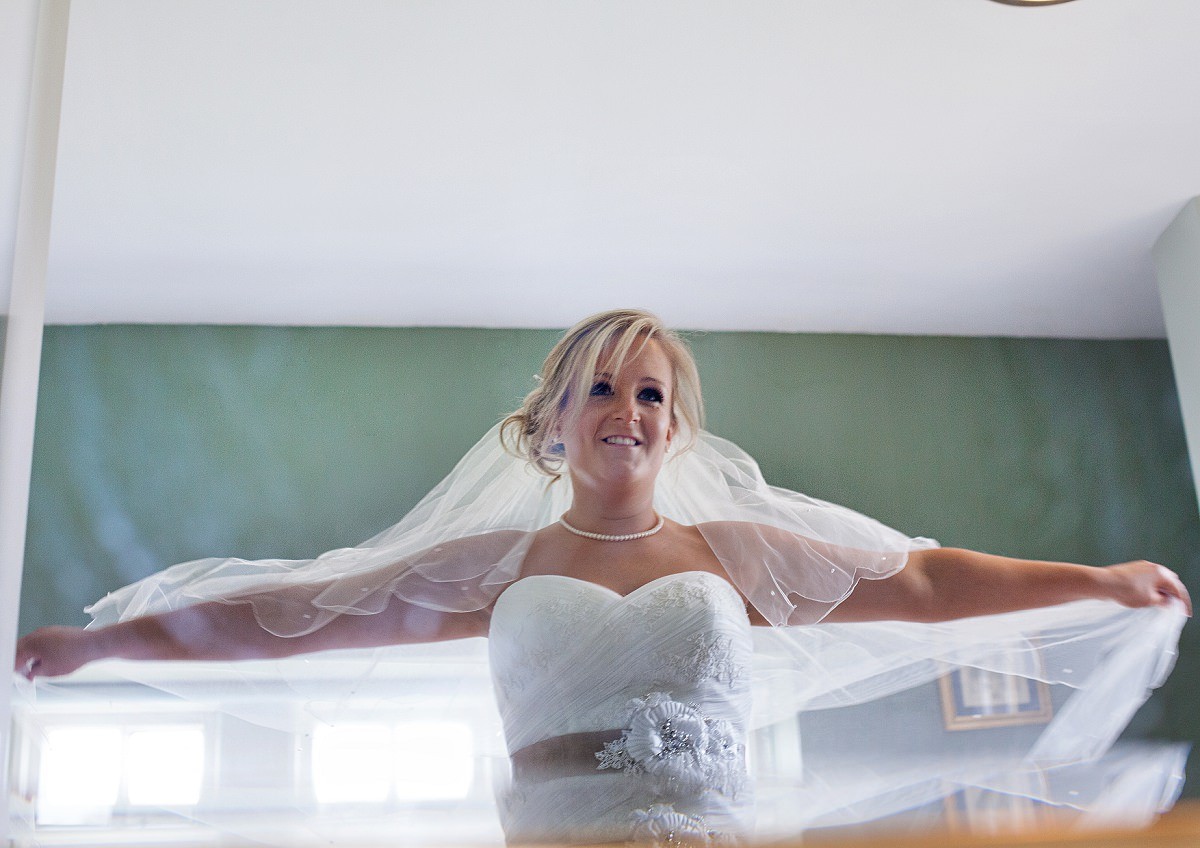 The bride just before a ceremony