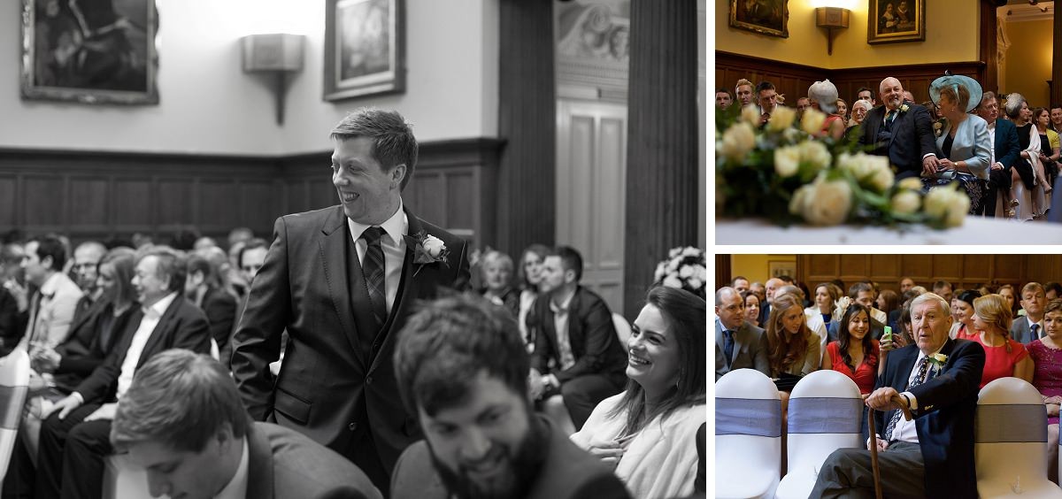 The groom waits for the bride