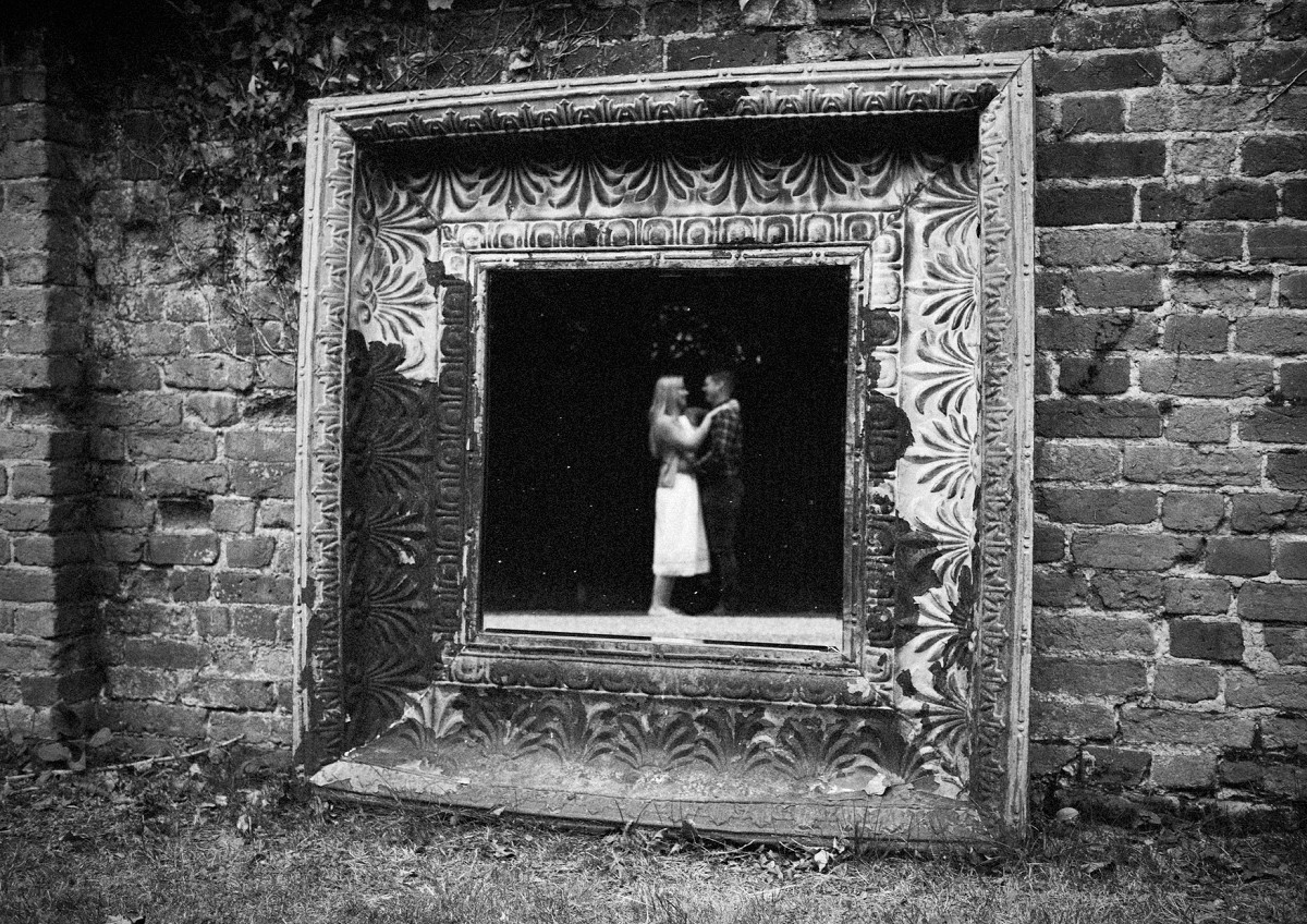 garden mirror at Gaynes Park