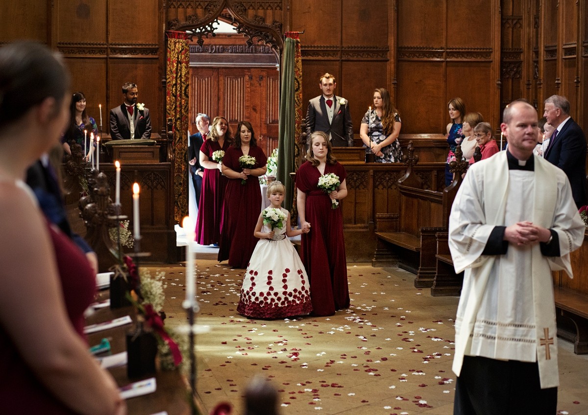 inside the chapel of Queens' College