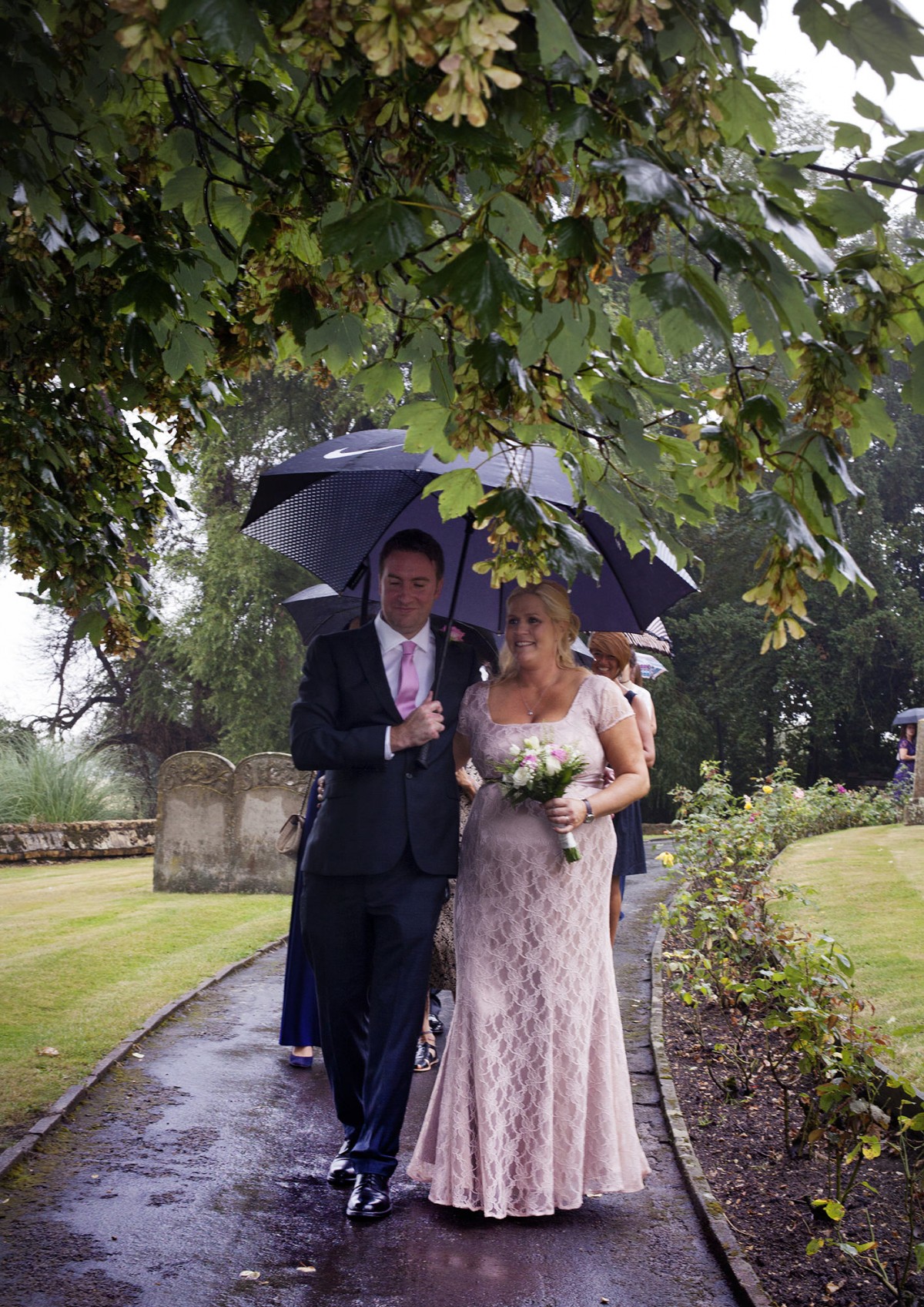 rainy wedding day