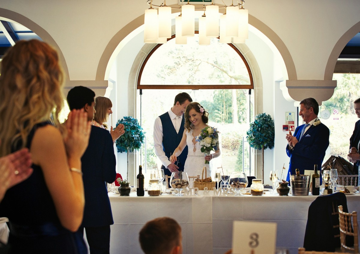 at wedding table