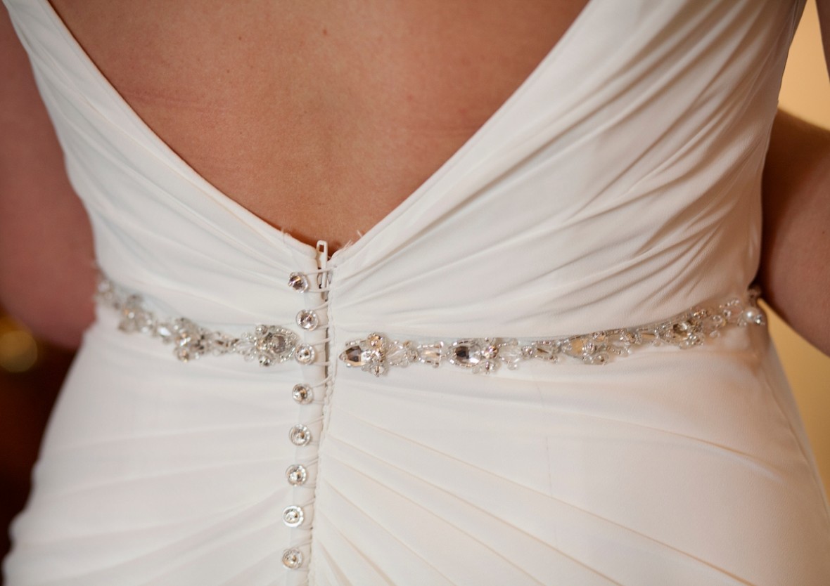 details of wedding dress