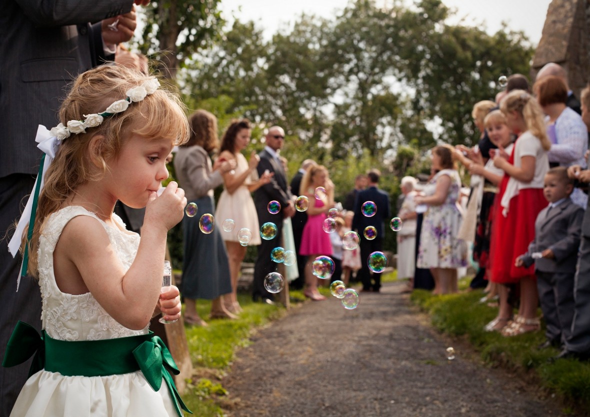 bubbles for Charlotte and Jason