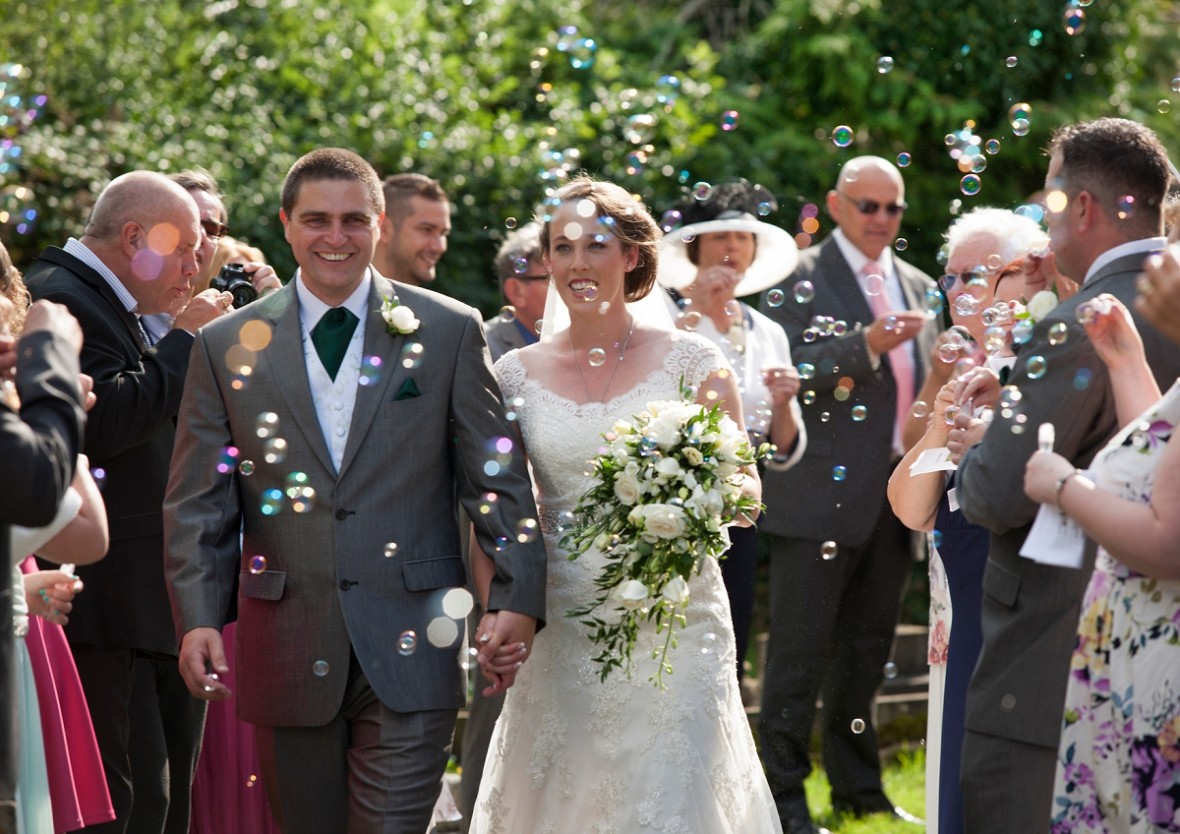 wedding bubbles for Charlotte and Jason