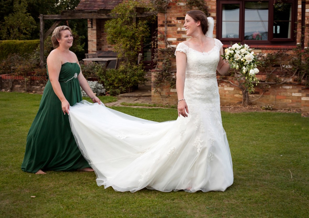 bride with bridesmaid